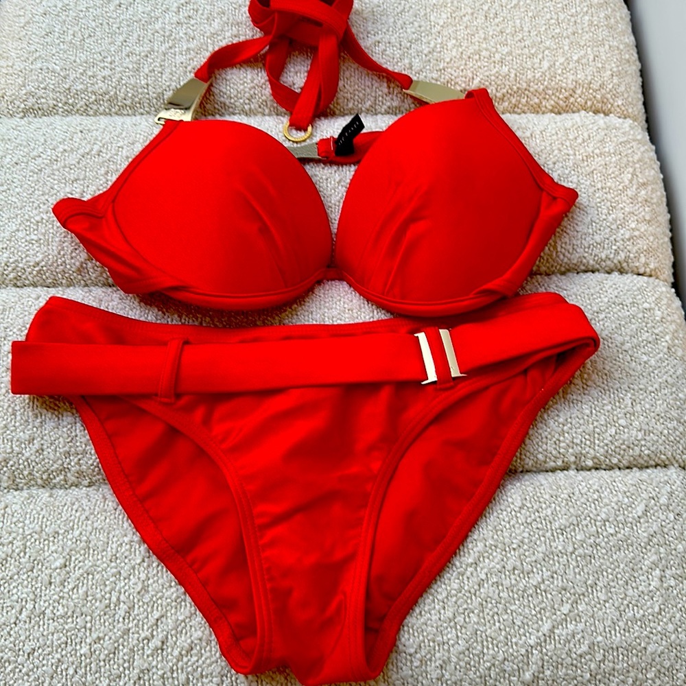 Ted Baker 2 piece Swimsuit 34A/B bra top and size 1 bottoms - Picture 1 of 6